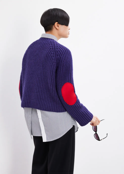 Women 086V368 Oversized Poplin Shirt With Opening Armani Pattern