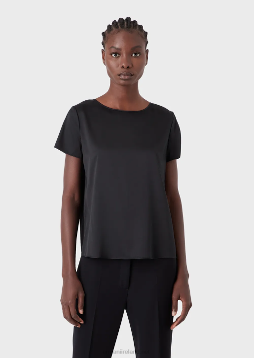 Women 086V379 Silk Satin Blouse Armani Black