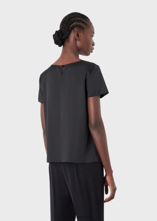 Women 086V379 Silk Satin Blouse Armani Black