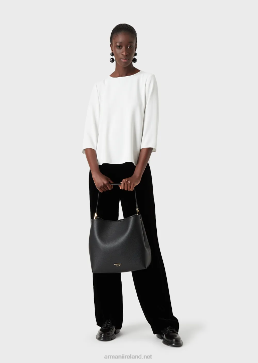 Women 086V389 Envers-Satin Blouse With 3/4 Sleeves Armani White
