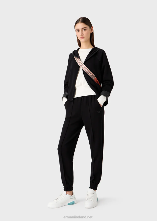 Women 086V404 Travel Essentials Sweatshirt In Double Jersey Armani Milky White