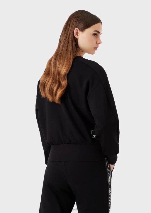 Women 086V405 Travel Essentials Sweatshirt In Double Jersey Armani Black