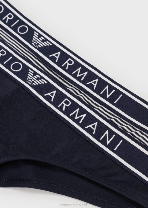 Women 086V133 Two-Pack Of Printed Brazilian Briefs Armani Pattern