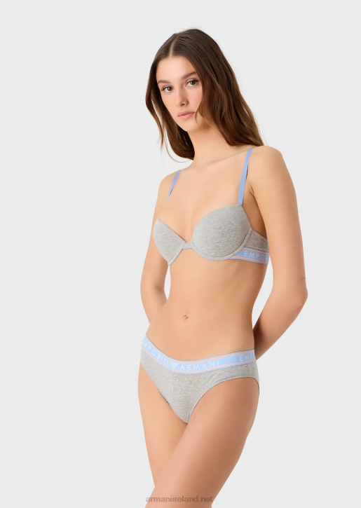 Women 086V140 Two-Pack Of Iconic Organic-Cotton Briefs With Logo Waistband Armani