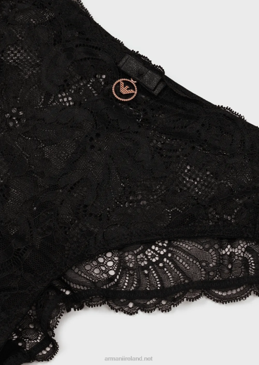 Women 086V154 Eternal Lace Recycled Lace Briefs Armani Black