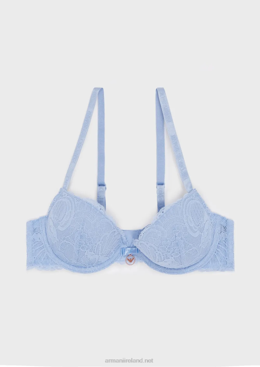 Women 086V158 Eternal Lace Recycled Lace Push-Up Bra Armani Azure