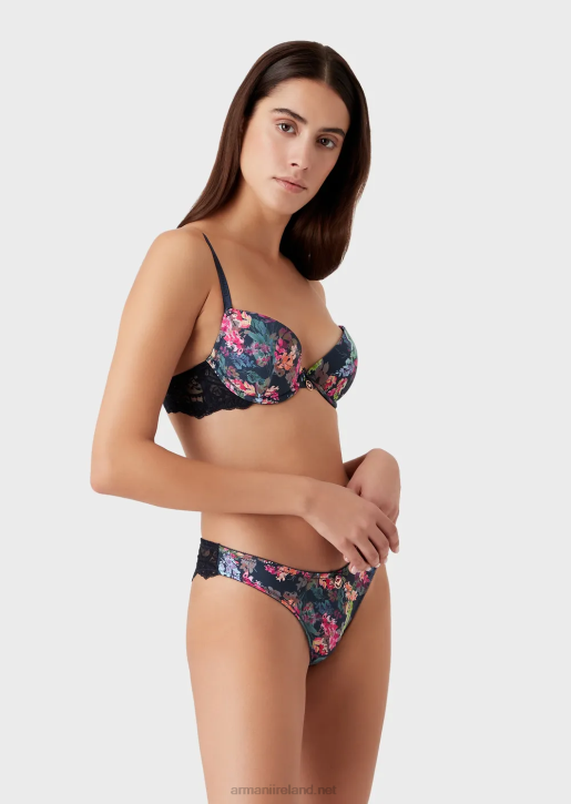 Women 086V167 Daily Charme Recycled Microfibre Push-Up Bra Armani Pattern