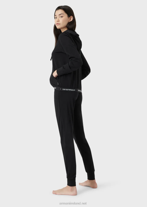 Women 086V171 Loungewear Tracksuit With Logo Trim Armani Navy Blue