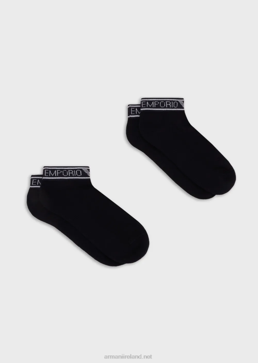 Women 086V182 Two-Pack Of Terrycloth Ankle Socks With Sporty Logo Armani