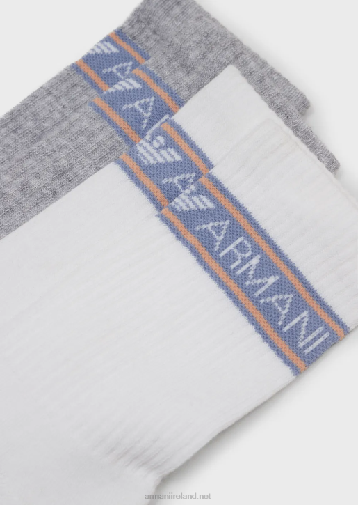 Women 086V183 Two-Pack Of Terrycloth Socks With Sporty Logo Armani