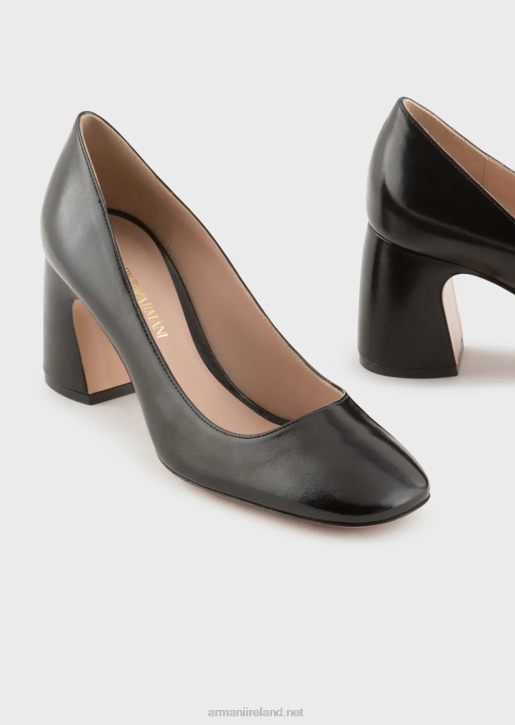 Women 086V517 Patent Leather Court Shoes Armani Black