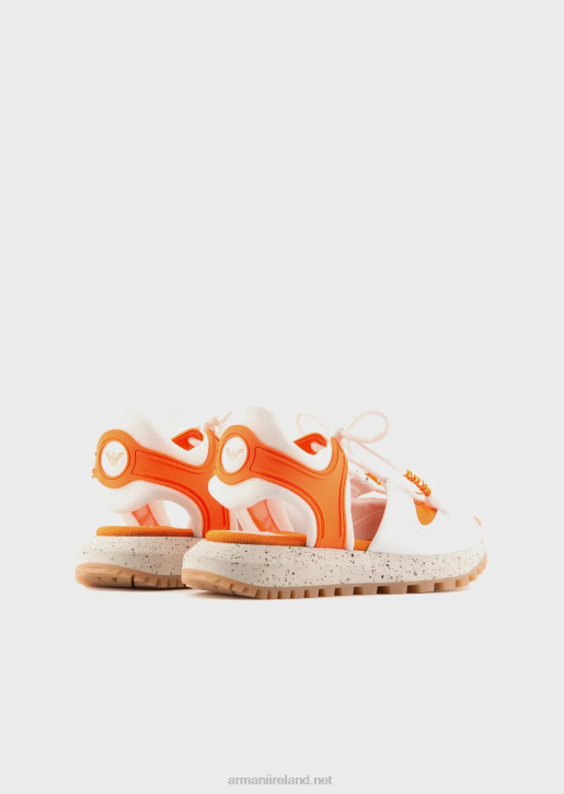 Women 086V574 Sustainable Collection Recycled-Leather Perforated Sneakers Armani